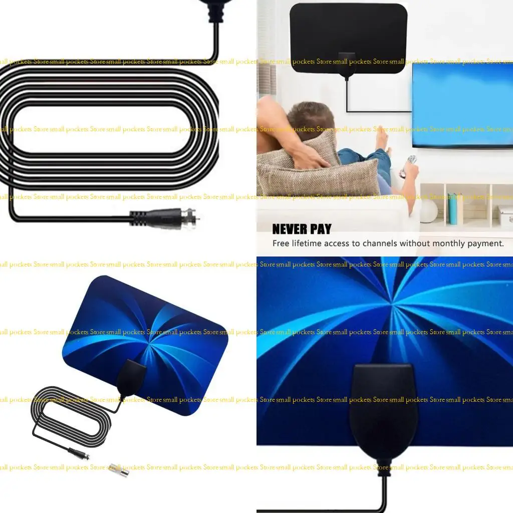 R1WD Advanced Digital Antennas Indoor Use 4K Groundwave Receiver 3Meter Cable Small Size Universal