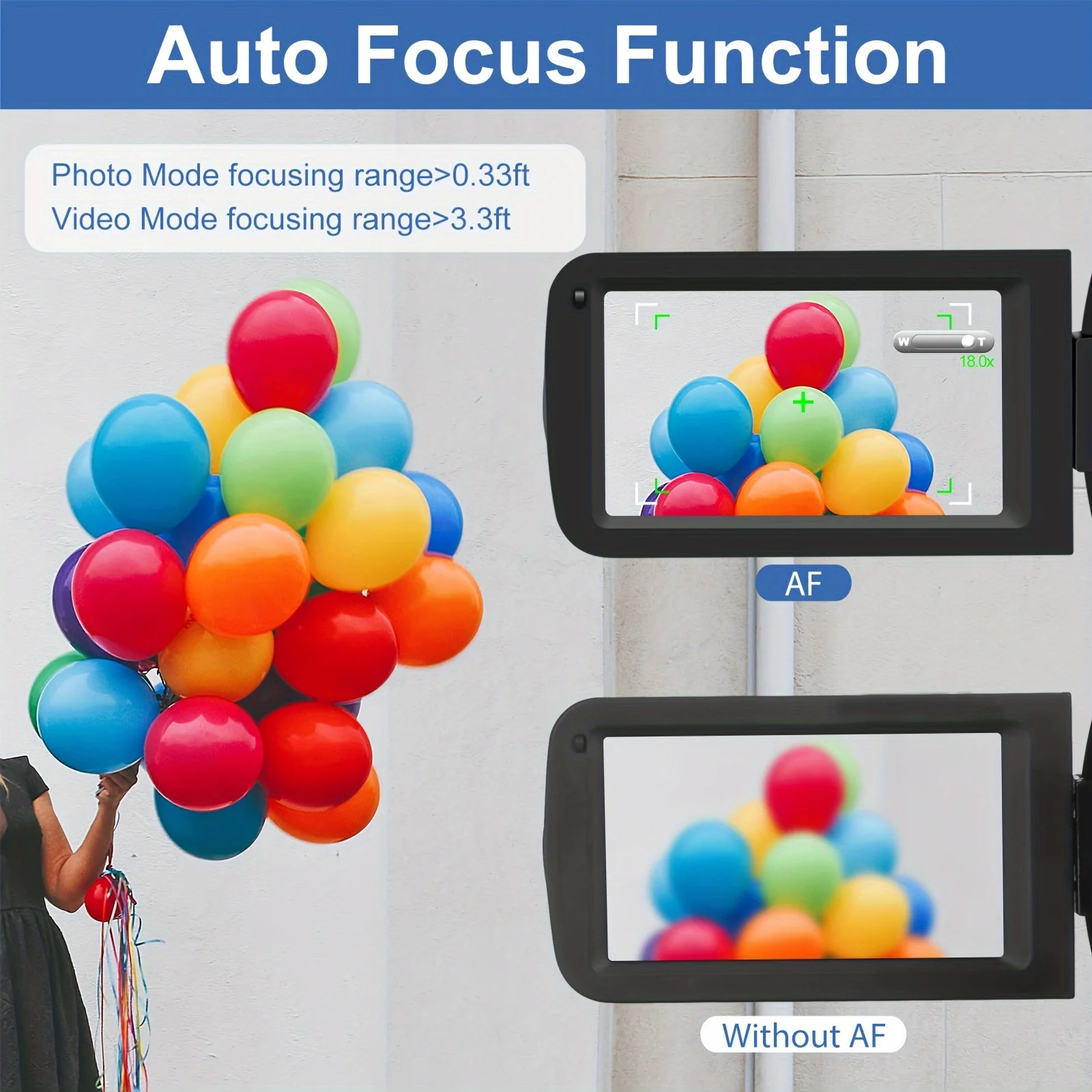 كاميرا فيديو 4K بدقة 48 ميجابكسل على YouTube للبث المباشر وكاميرا فيديو مدونة فيديو 18X وكاميرات تكبير رقمية وكاميرا ويب تعمل بالواي فاي وكاميرا تسجيل للرؤية الليلية