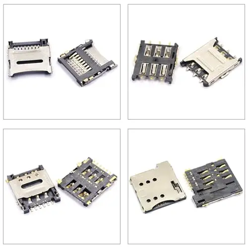 TF/SD/SIM Type Memory Card Socket Assorted Kit, Micro TF/SD/SIM Card Connector Holder Memory Card Slot Holder