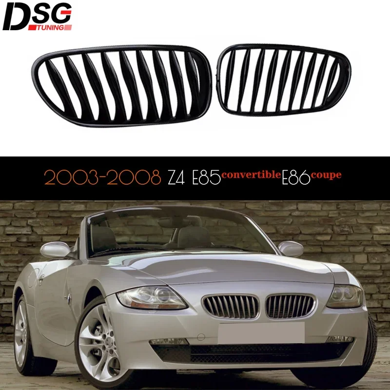 

Z4 E85 E86 Решетки переднего бампера из АБС-пластика для Bmw E85 2003–2008 гг., родстер и E86 Coupe, кабриолетная решетка для почек, автостайлинг