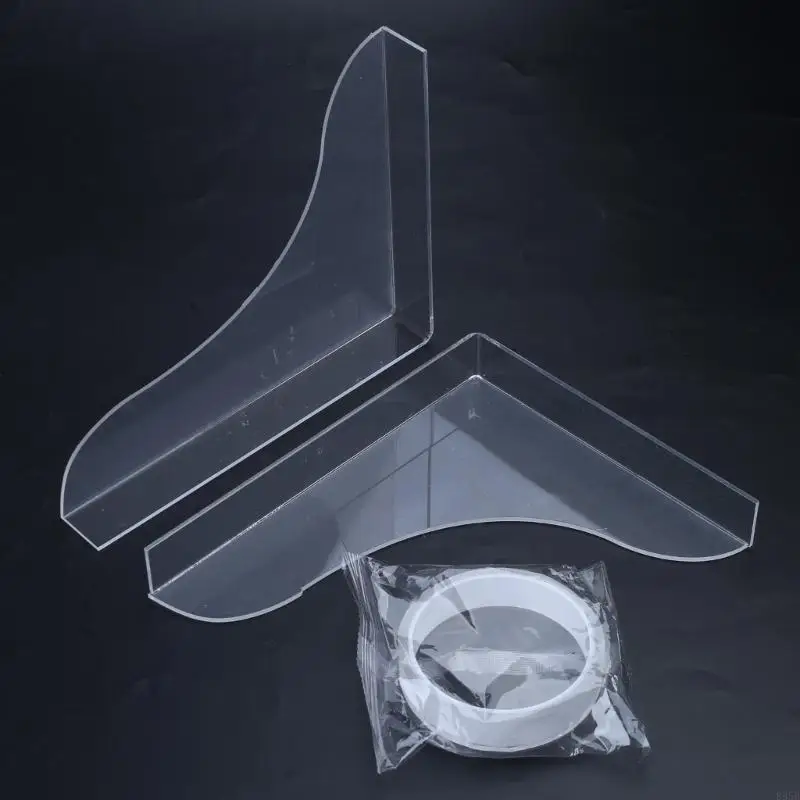 2pcs/set Bathroom Splash Cover Clear Acrylic Protective Cover Accessory for Home Bathroom Countertop Protections Supply B95B