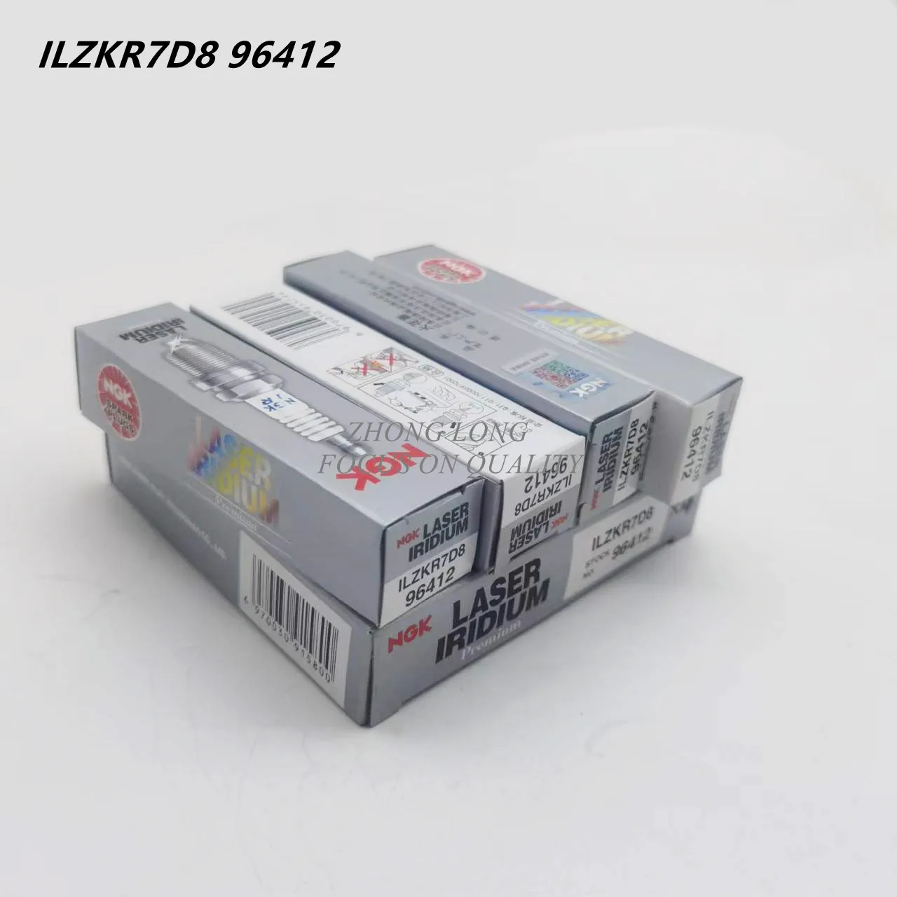 (4pcs)iridium platinum spark plug ILZKR7D8 96412 for Suzuki 1.4T Vitra Feng Yu Xiaotu