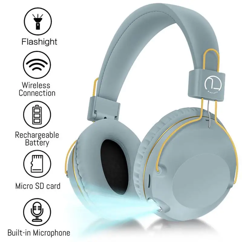 Head-mounted Design Wireless Headset Can Adjustable Size And Have Superior Sound Quality, Crisp, Clear Sound And Shocking Bass