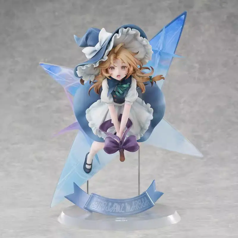 

28cm Marisa Kirisame Flying Broom Figure Anime Touhou Project Beautiful Girl Desk Decoration Collectible Birthday Gift For Fans