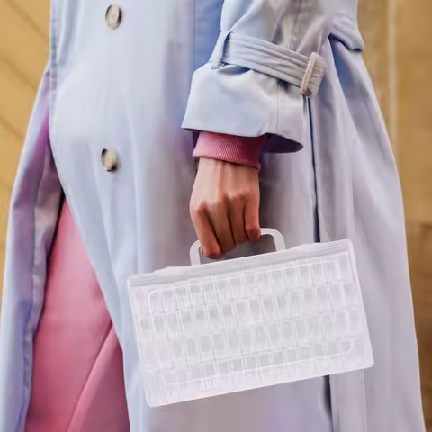 64 Grid Jewelry Drill Storage Box Thicken Transparent Rhinestone Beads Containers Dustproof Diamond Painting Storage Box