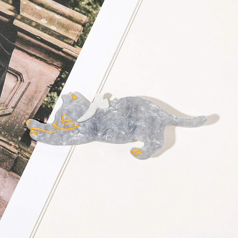 

3 Pcs Gift Cat Hairpin Child Duck Billed Clips Kitten Acrylic Barrettes with Design