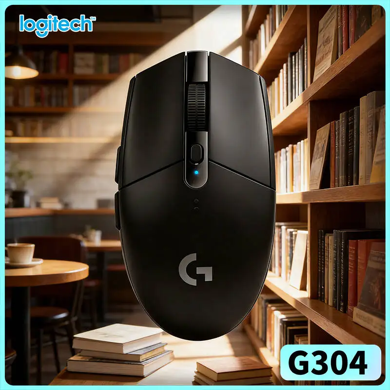 Logitech G304 Wireless Gaming Mouse 12000 DPI HERO Sensor LIGHTSPEED 1ms 9-Month Battery Streamer Long Battery Users