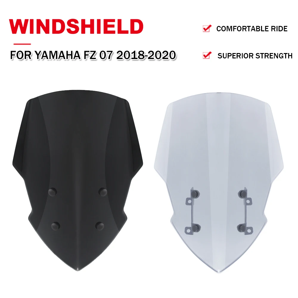 

Motorcycle Sport Windscreen Windshield For Yamaha MT-07 FZ-07 FZ MT 07 2018- 2020 MT07 Wind Screen Deflector Visor Double Bubble