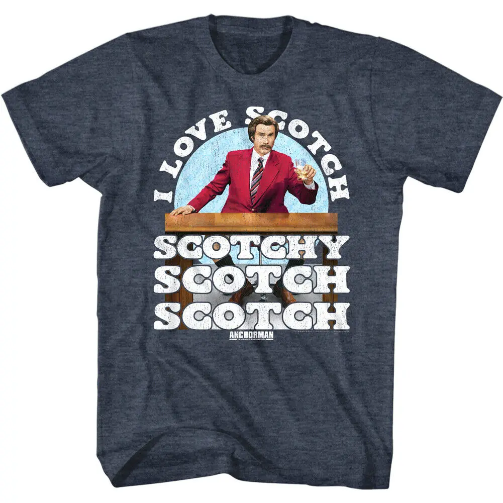 Anchorman Ron Burgundy I Love Scotch Men's T Shirt San Diego Legend Newsman