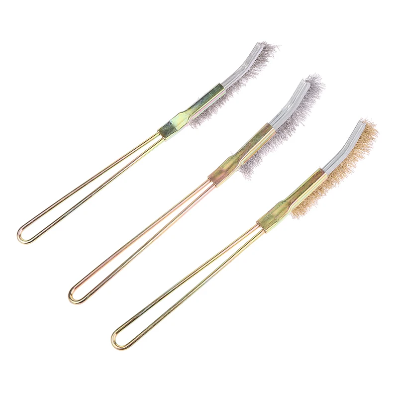 Stainless Steel Brush Brass Cleaning Brush Polishing Rust Remover Copper Wire Burring Cleaning Tool Family