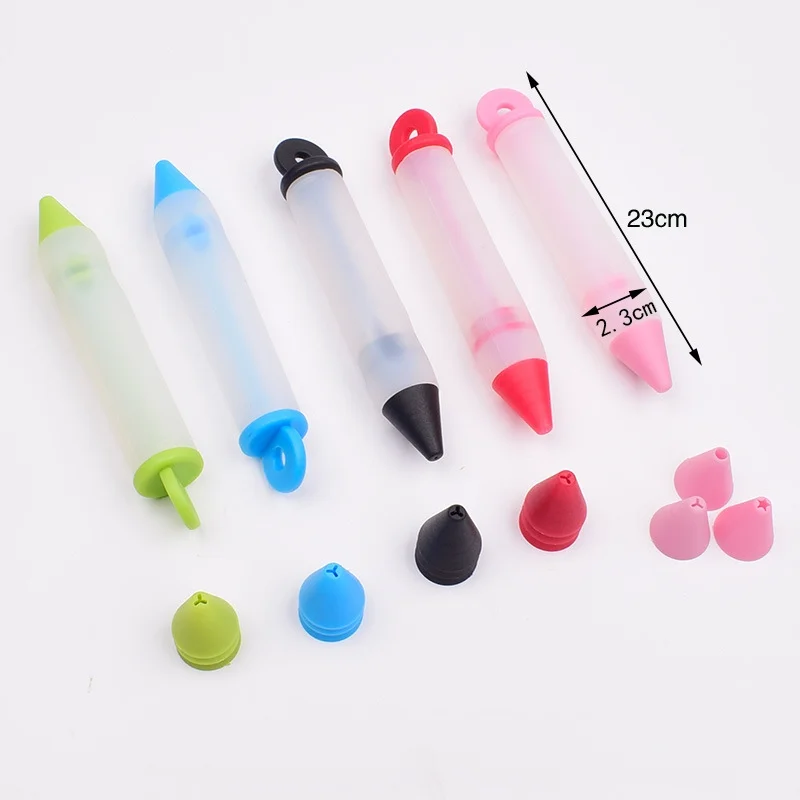 1PC Lebensmittel Silikon Kuchen Schokolade Stift Lebensmittel Schreiben Stift Essbare Gebäck Marker für Reposteria Backen Werkzeuge Kuchen Gebäck Zubehör