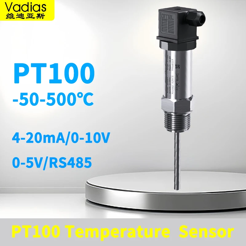

PT100 Temperature Sensor 0-100℃ 0-200℃ -50-200℃ RTD Temperature Converter 4-20mA 0-10V 0-5V RS485 PT100 Signal Converter