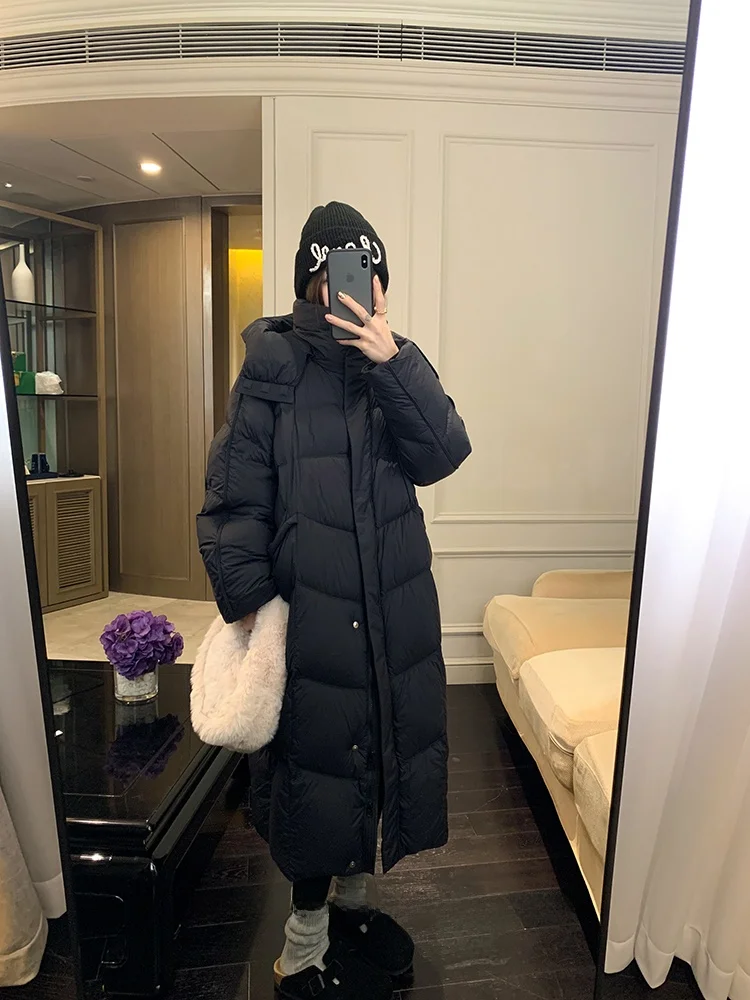 

Ультрамягкий пуховик Rucoo Cloud Bread с капюшоном, утепленный, женский, зимний, маленький размер, теплая верхняя одежда, повседневный стиль, корейский дизайн