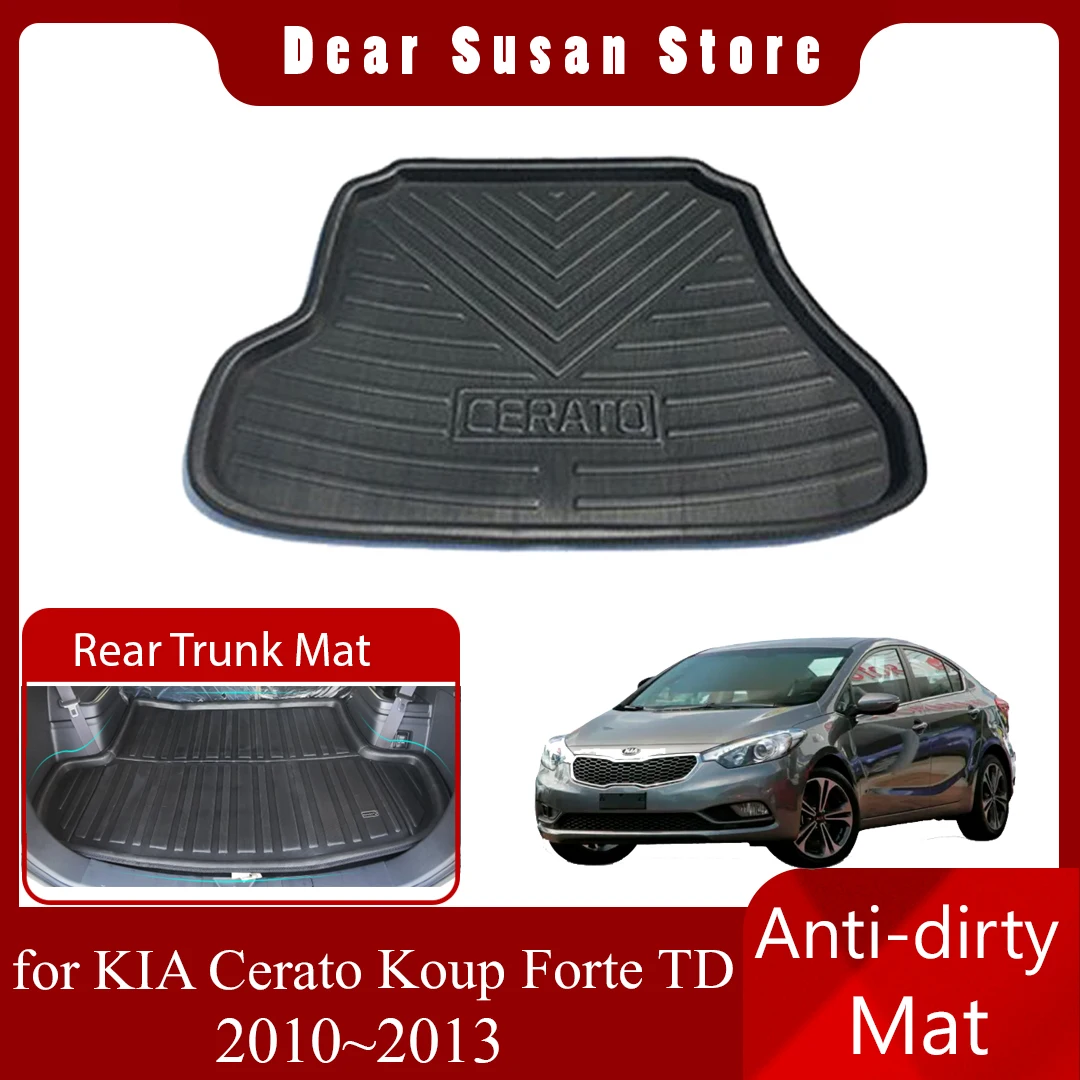 

Car Rear Trunk Mat for KIA Cerato Koup Forte TD Sedan 2010~2013 Rug Waterproof Floor Pad Space Boot Carg Cover Liner Accessories