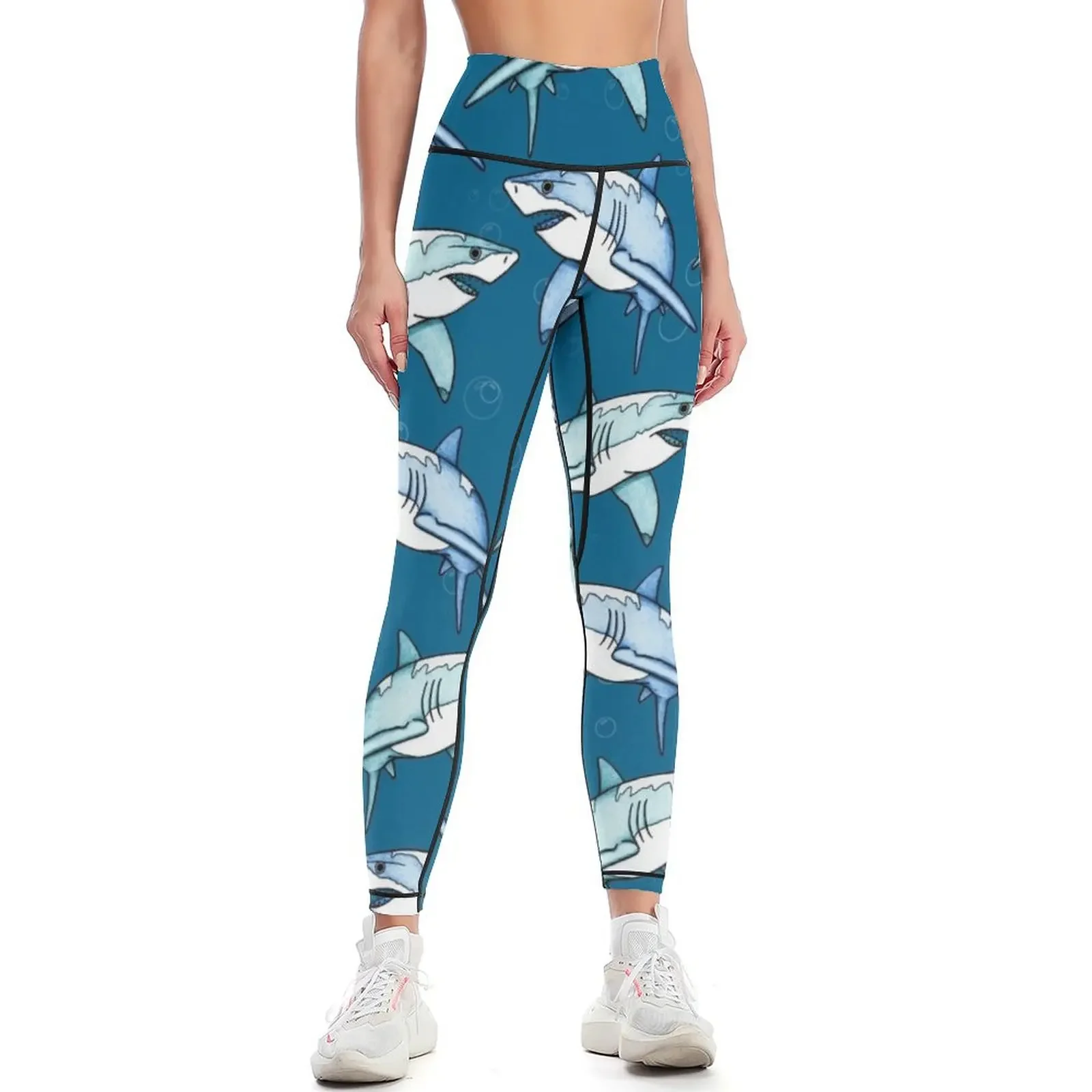 

Shiver of Sharks - II Leggings Women sports gym's sportswear Female legging pants Clothing fitness Womens Leggings