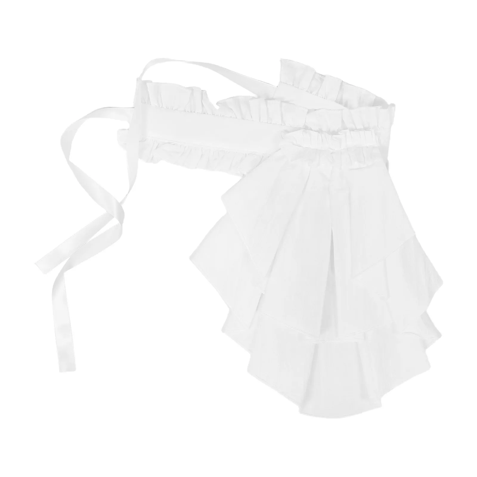 انفصال تكدرت طوق للنساء نمط المحكمة متعدد الطبقات فو بلوزة ملحق قابل للتعديل الإليزابيثية وهمية طوق الشتاء #4