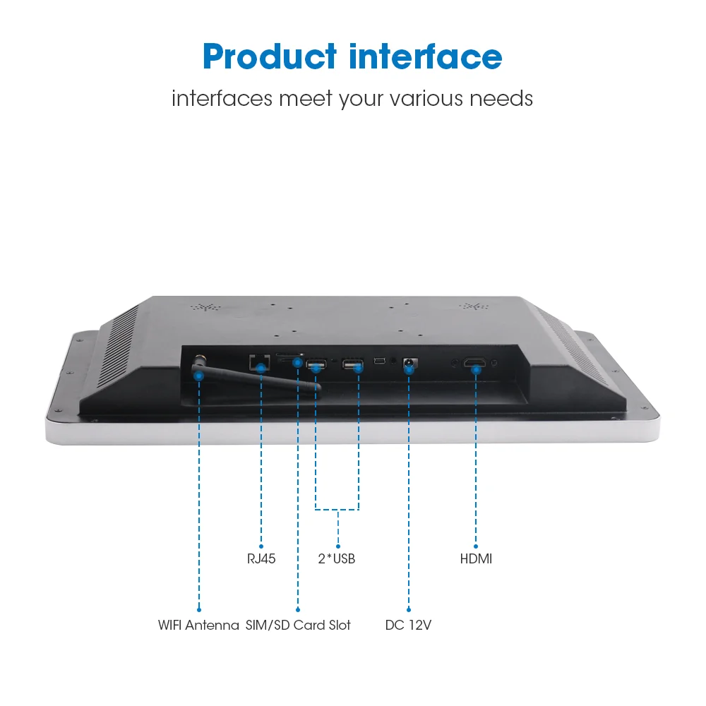 RK3288 RK3399 RK3566 RK3568 جزءا لا يتجزأ من IP65 مقاوم للماء 15.6 بوصة شاشة لمس صناعية لوحة أندرويد الكمبيوتر