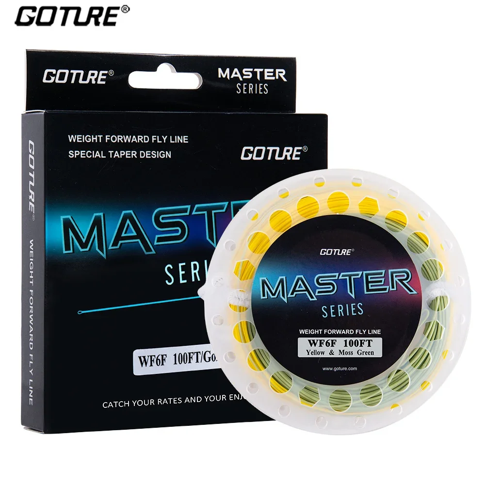 Goture MASTER-pływające plecione żyłki wędkarskie, pływająca aktualizacja, mocna żyłka PVC do połowów w wodzie morskiej, WF2F-WF10F, 90 FT, 100FT,