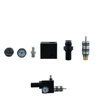 Válvula de suministro HPA Scuba Z, accesorios de conector de tanque de aire de acoplamiento rápido de acero inoxidable de aluminio negro para estación de buceo de acuario