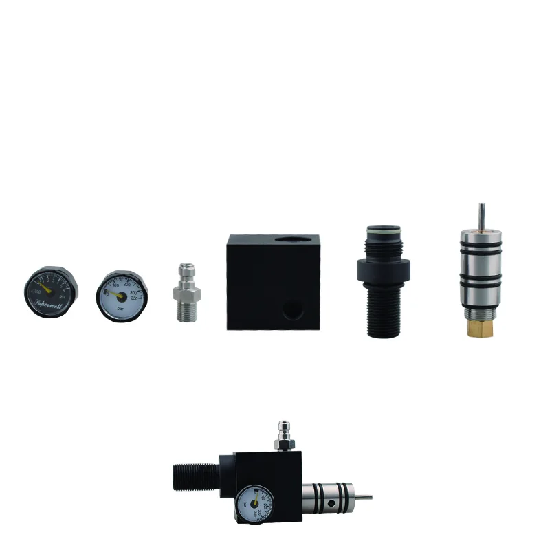 HPA Scuba Z Supply Valve Black Aluminum Stainless Steels Quick Coupler Air Tank Connector Fittings For Station Aquarium Diving