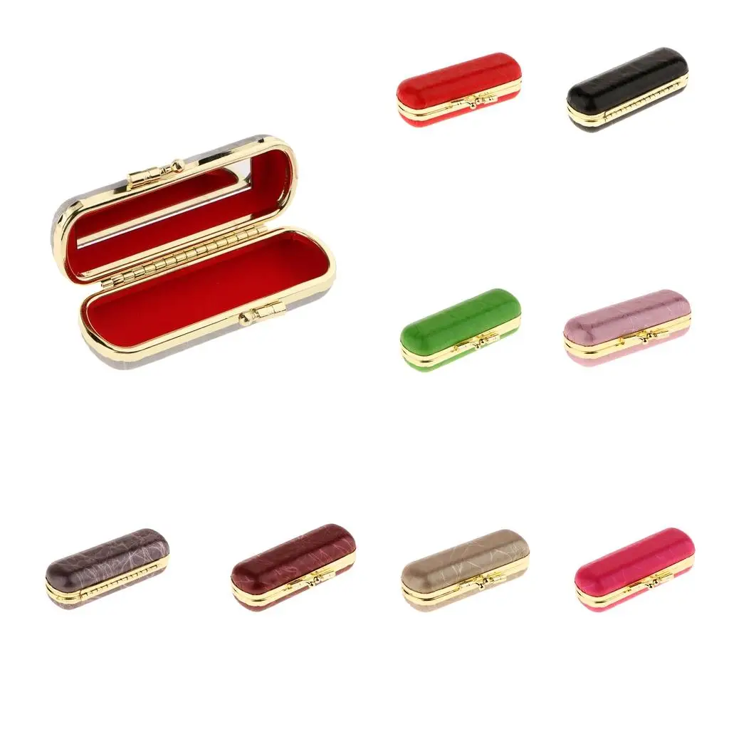 Caixa do batom com espelho e prendedor instantâneo