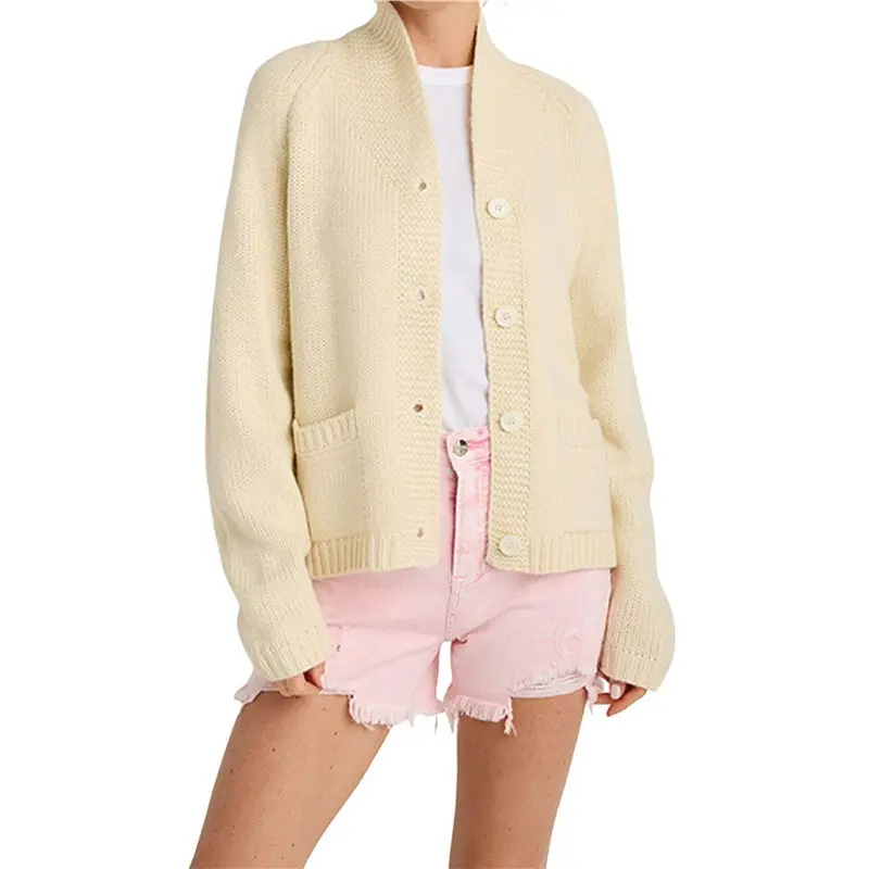 【HOT-SELLING!】Women Long Sleeve Cardigan Sweater Casual Fashion Y2K Loose Fit Button Down Knit Sweater Coats