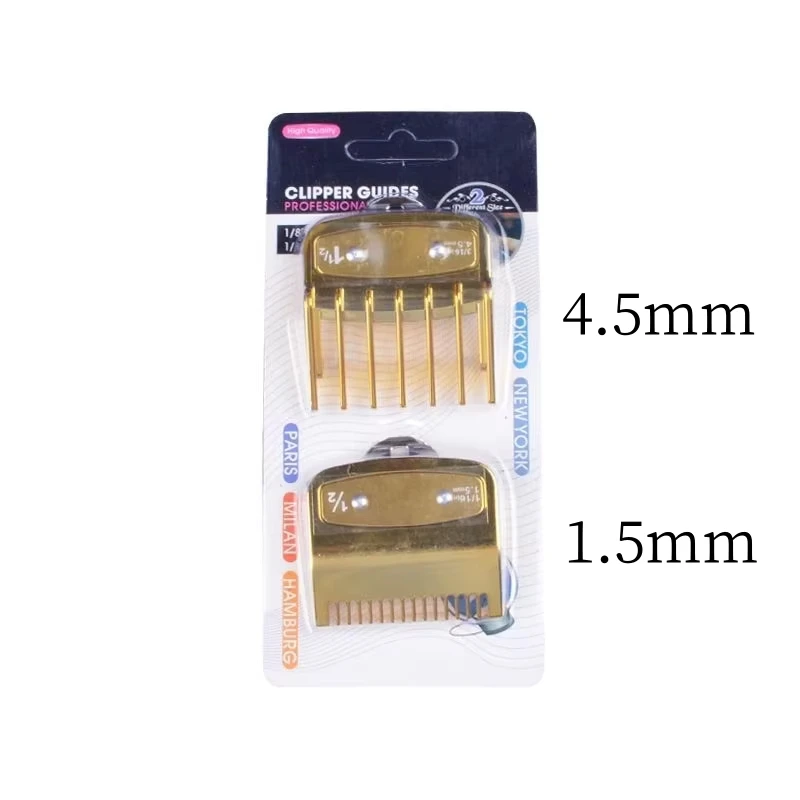 1,5mm 3mm 4,5mm 6mm Abstandskämme für elektrische Haarschneidemaschinen, professionelle Schneidführungskämme für Friseursalons, Schwarz Y0731 – Detail 26