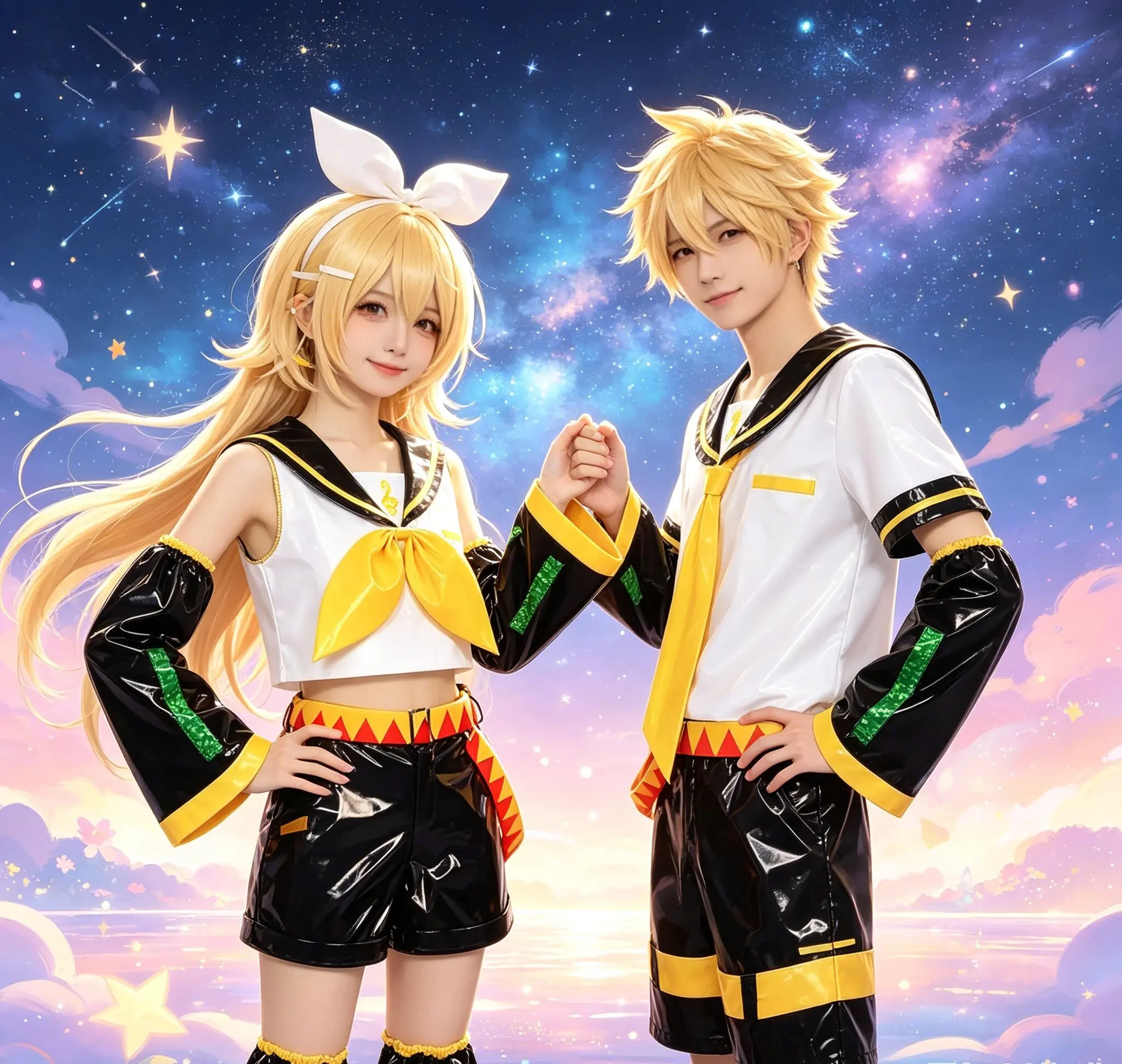 アニメ-リン・レン-コスプレ衣装-レン・リン-コスプレ-レン衣装-jk制服-ハロウィン-コミックコン-衣装