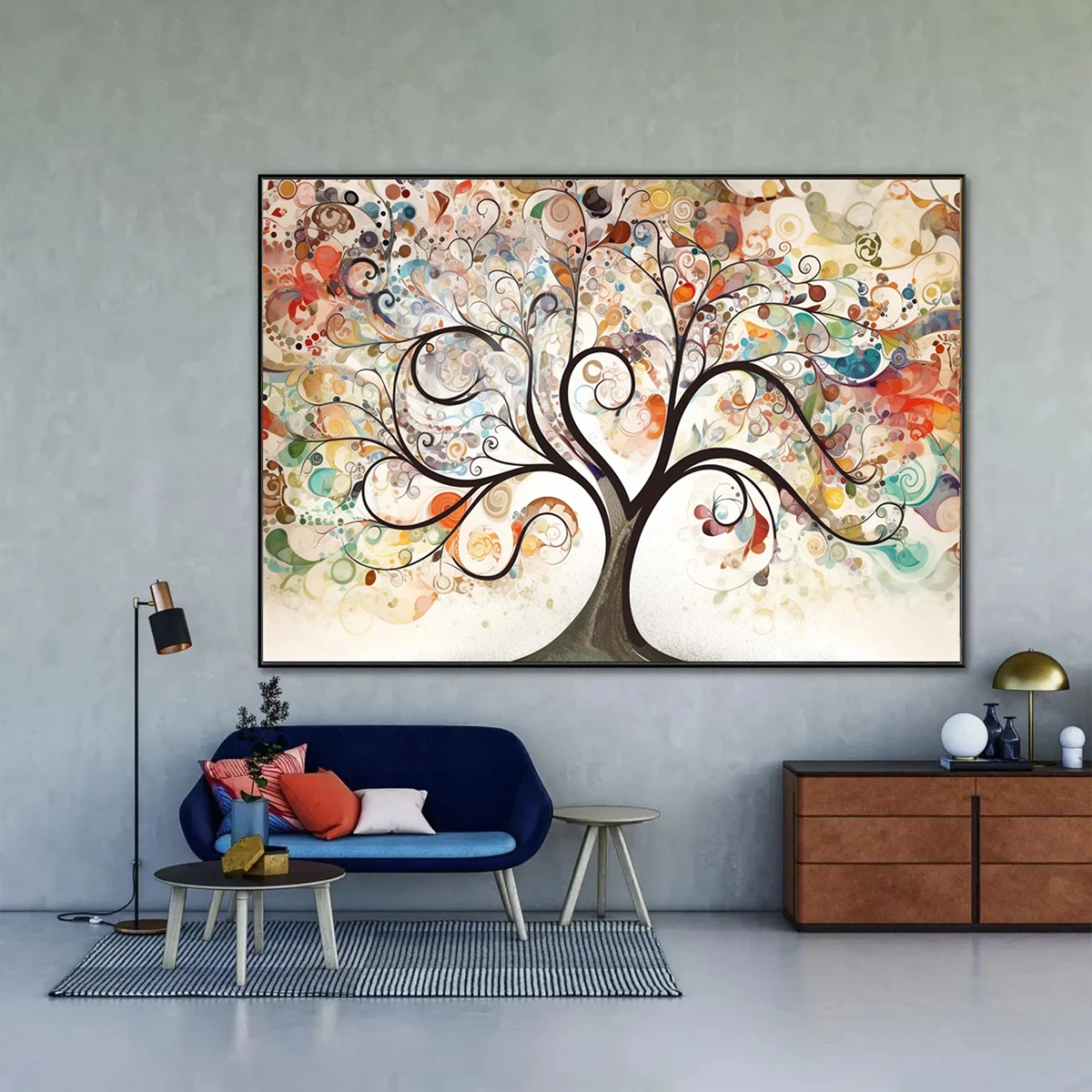 ภาพวาดต้นไม้แห่งชีวิตสไตล์คลิม - Luxury Lifestyle Background บทวิจารณ์และราคา