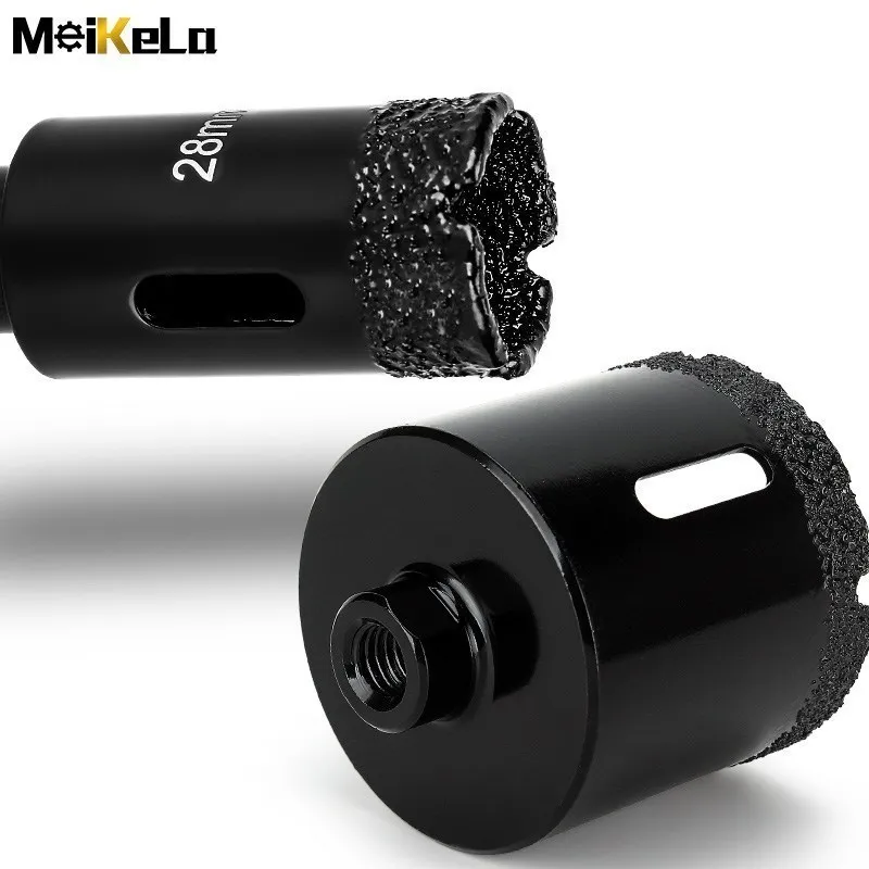 Meikela 6-65mm Diamond Brazed Core Dry Drill Bit For Porcelain Tiles Marble Glass Granite Hole Saw Cutter Cutting 1Pc