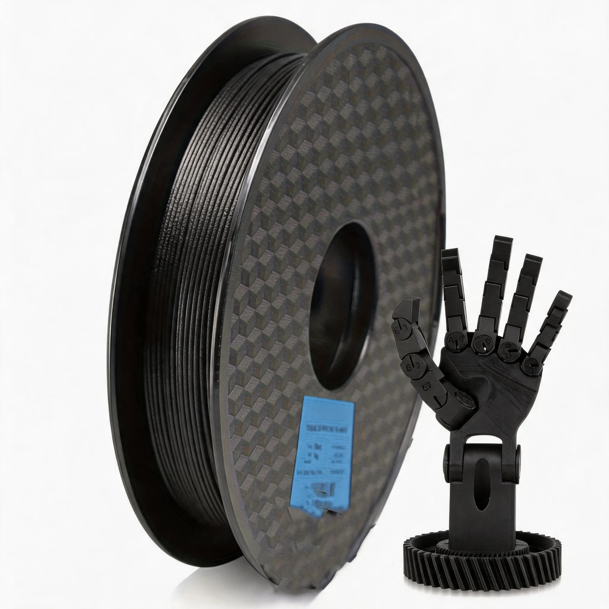 

500g PA12-CF Carbon Fiber Nylon Filament 1.75mm Black Warp Free & Moisture Free for 3D Printing