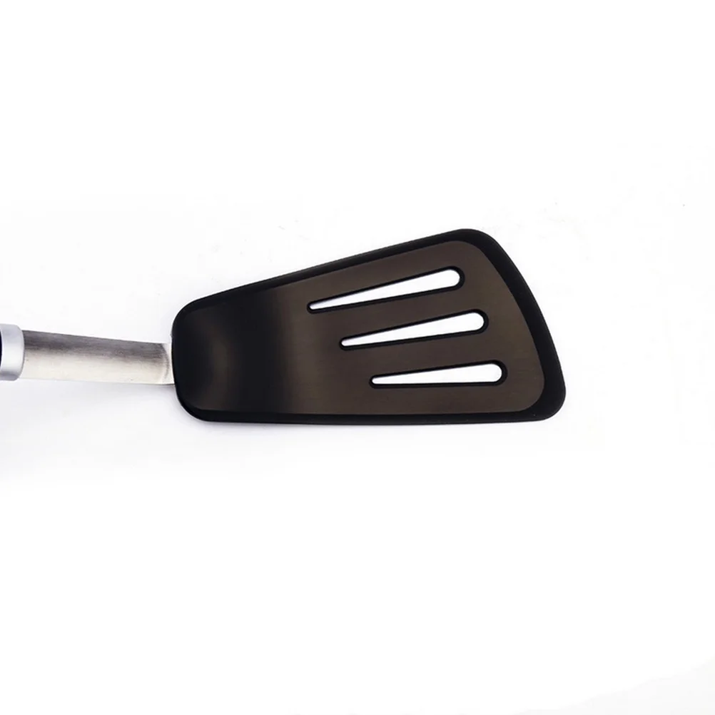 

430 Stainless Steel Silicone Nonstick Slotted Turner Cooking Spatula Heat Resistant Kitchen Utensil Black Kitchen Utensils