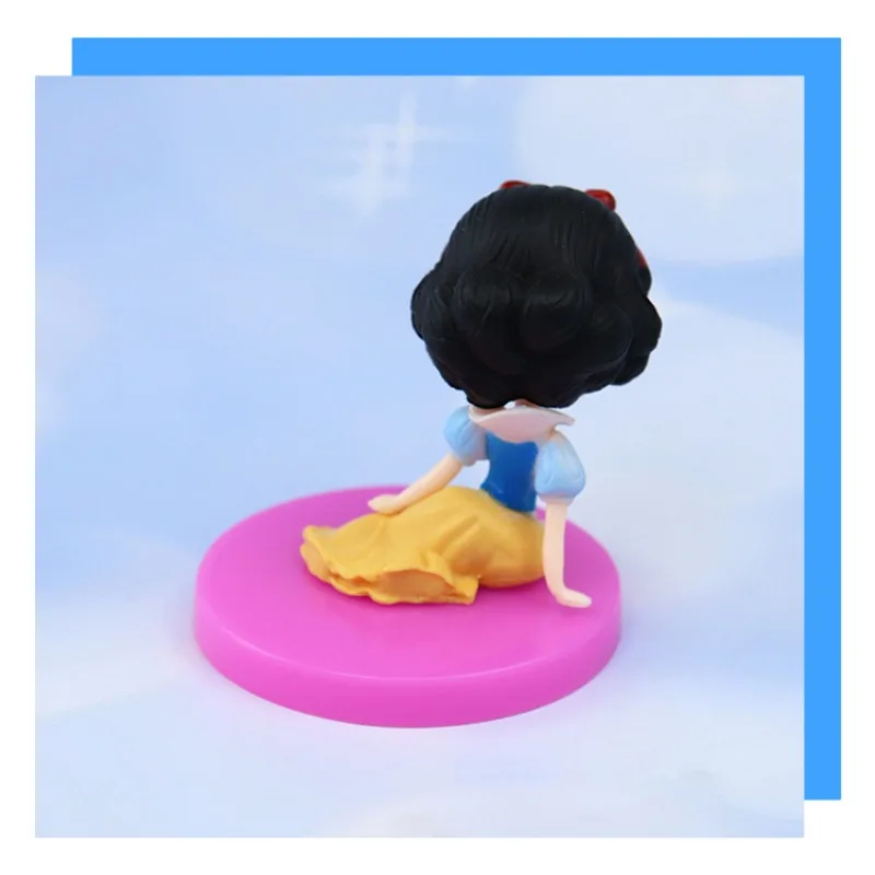 6 دمية لطيفة من سلسلة أميرات ديزني، لعبة كعكة عيد ميلاد للفتيات، زينة هدية صغيرة