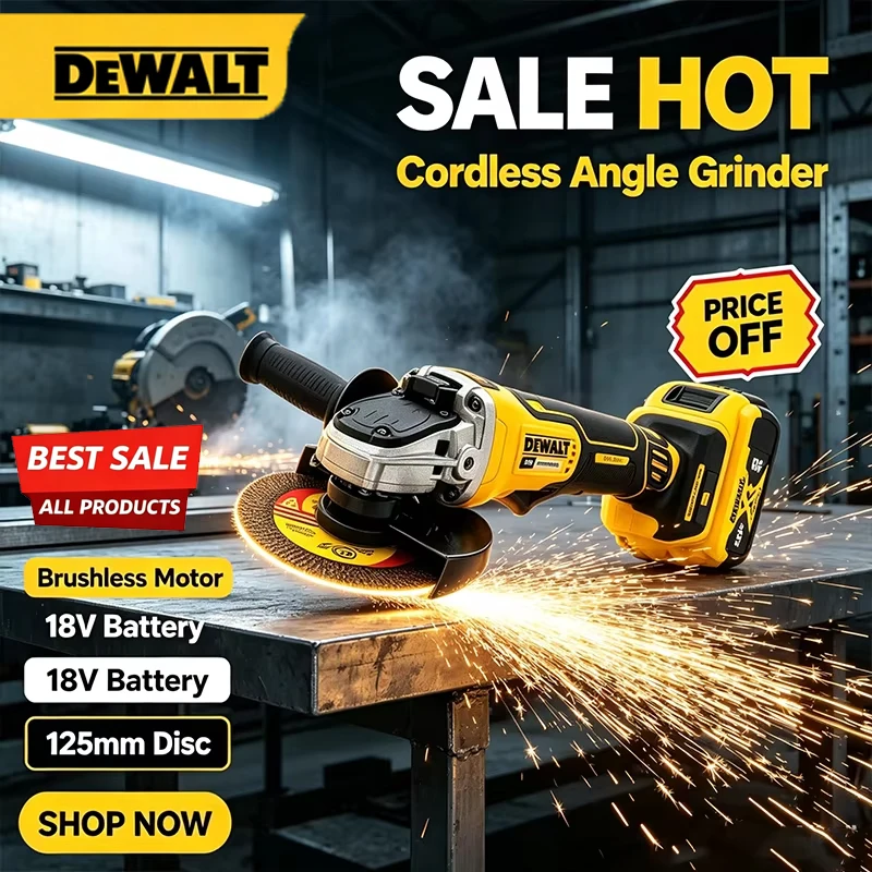 DEWALT DCG406 18/20V Brushless Angle Grinder /125mm 9000RPM Professional Cutting & Polishing Machine,bare tool