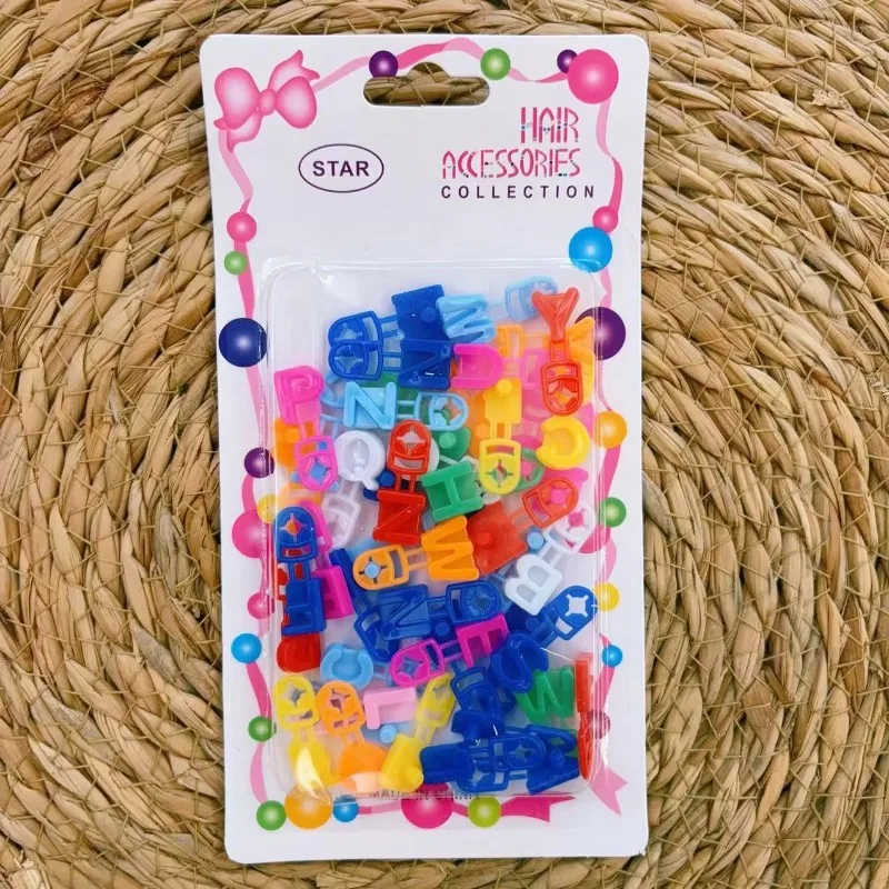 

450pcs/ (45pcs/card) Cute Colorful ABC Hairpins , Plastic Letter Hair Clips for Girls Children, Daily Photo Prop Accessories