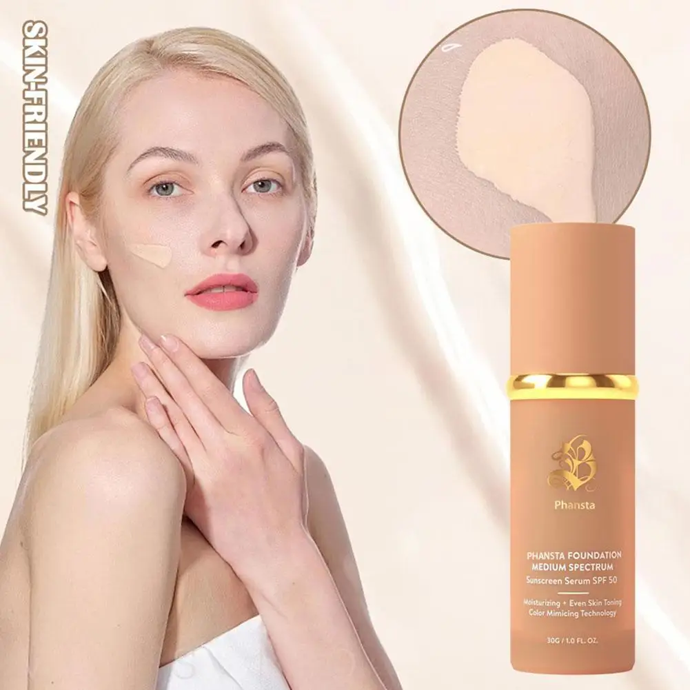 4 In 1 Foundation Liquid- Hydrating Medium Full Coverage Concealer With Inspired By Forever Bloom-Longwearing Waterproof