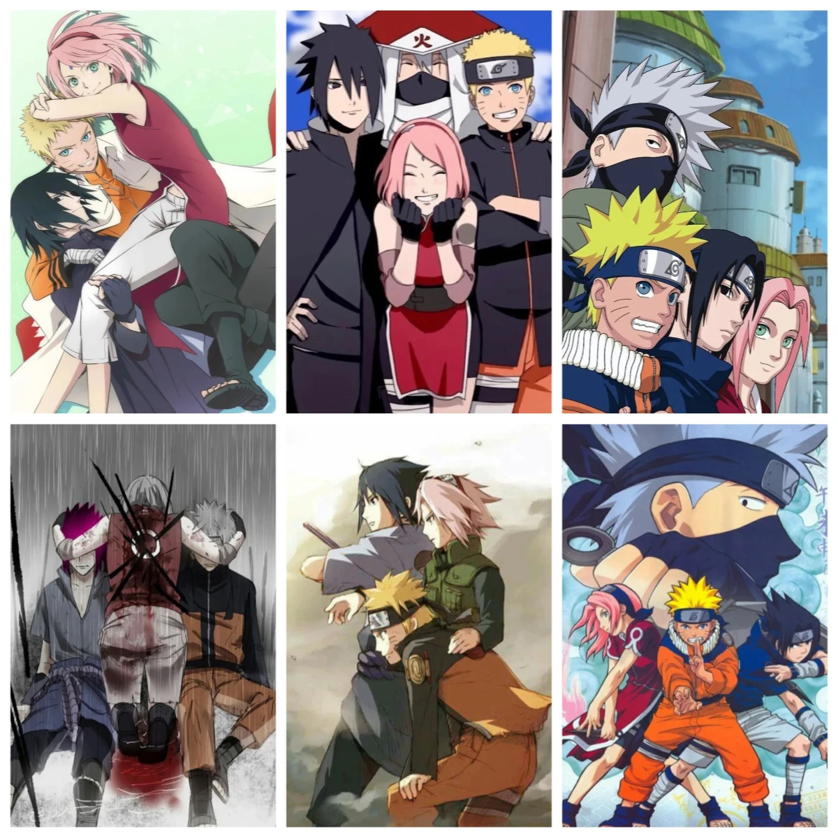 

Naruto Class Seven Anime 500 PCS Jigsaw Puzzles Challenging Family Activity Games for Gameroom Bedroom Livingroom