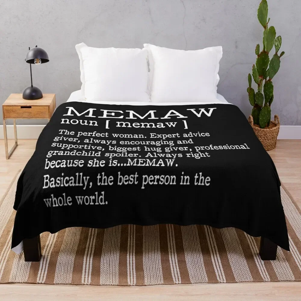 Memaw Definition Grandma Mother Day Gifts Women Throw Blanket Summer Beddings Thins Furry Summer Blankets