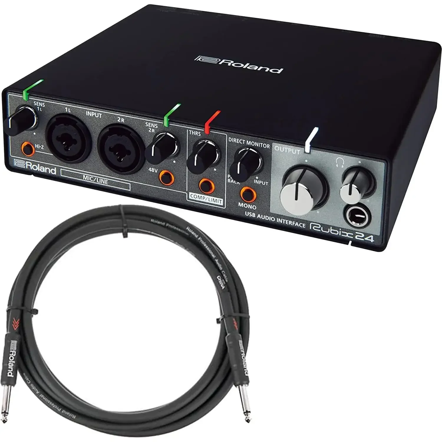 �y�Z�[�����z50% �̉Ċ��� Roland RUBIX24 2-In 4-Out USB �I�[�f�B�I �C���^�[�t�F�C�X �o���h�� (�y��P�[�u���t��)