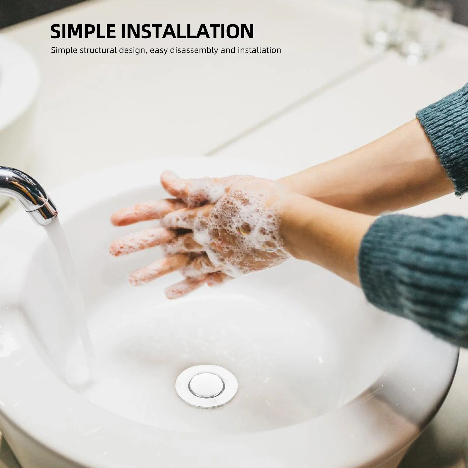 

Resistant 304 Stainless Steel Floor Drain Cover Net Shower Hair Catcher Bathtub Strainer Prevents Clogging Easy Maintenance