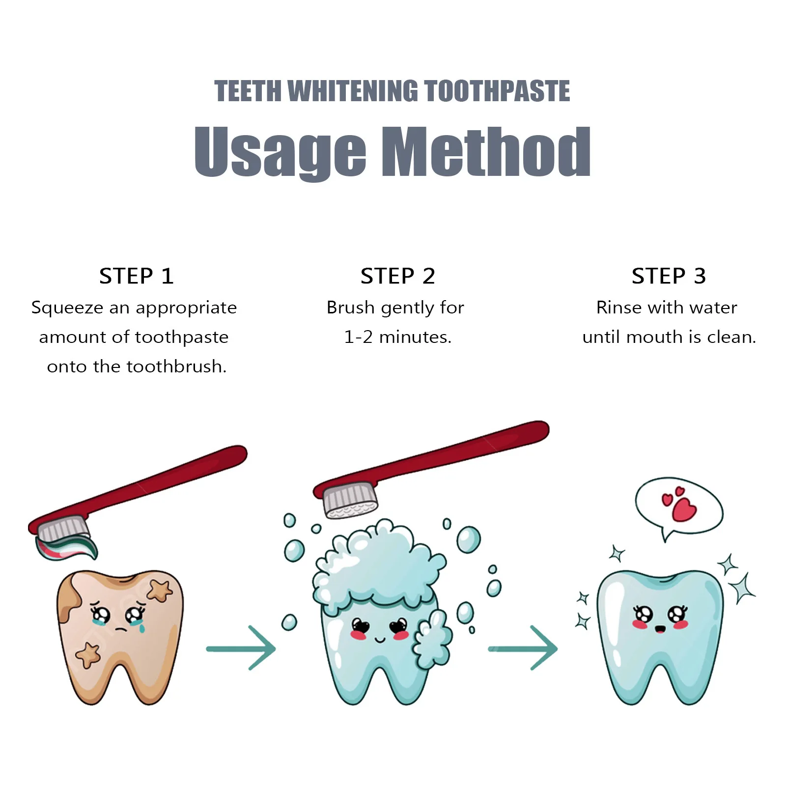 Whitening Teeth Toothpaste Cleaning Smoke Stains Removing Yellow Tooth Bleaching Dental Hygiene Oral Gums Care Refreshing Breath