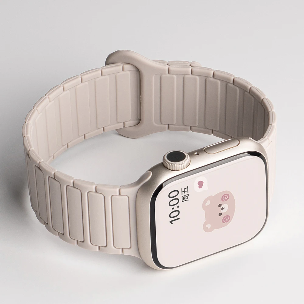 Magnetic Strap for Apple Watch Band 46mm 45mm 44mm 42mm 49mm 40mm Silicone Correa Bracelet iWatch Series 10 9 8 7 6 5 Se ultra 3 image 2