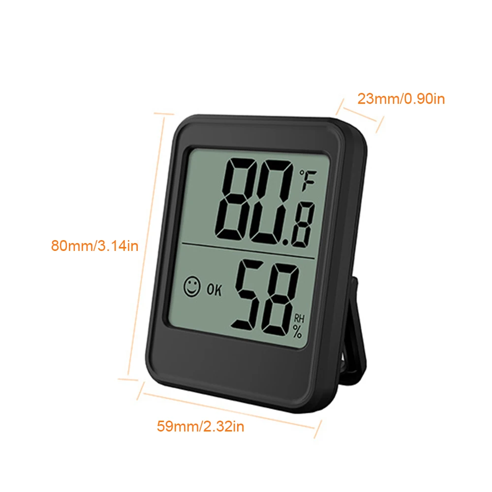 Electronic Digital Temperature Humidity Meter Indoor Outdoor Thermometer Hygrometer Home Office Table Monitor Hygrothermograph