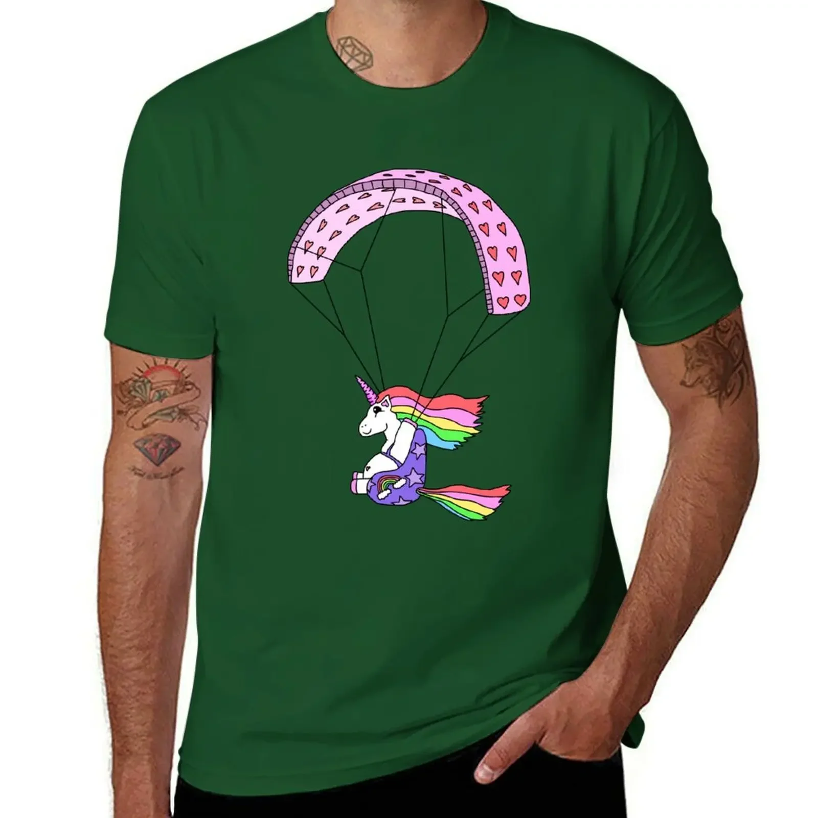 The Wandering Fools - Paracorn, the Paragliding Unicorn T-Shirt summer clothes blanks summer top cute clothes men t shirt