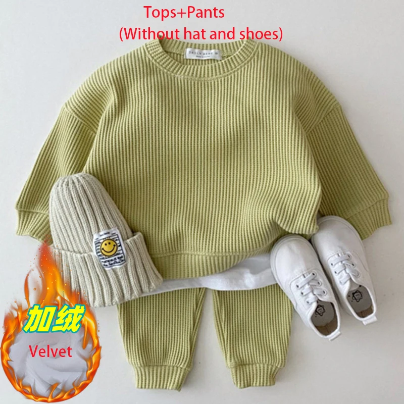 Fashion Toddler Baby Boys Girl Fall Clothes Sets Baby Girl Clothing Set Kids Sports Bear Sweatshirt Pants 2Pcs Suits Outfits