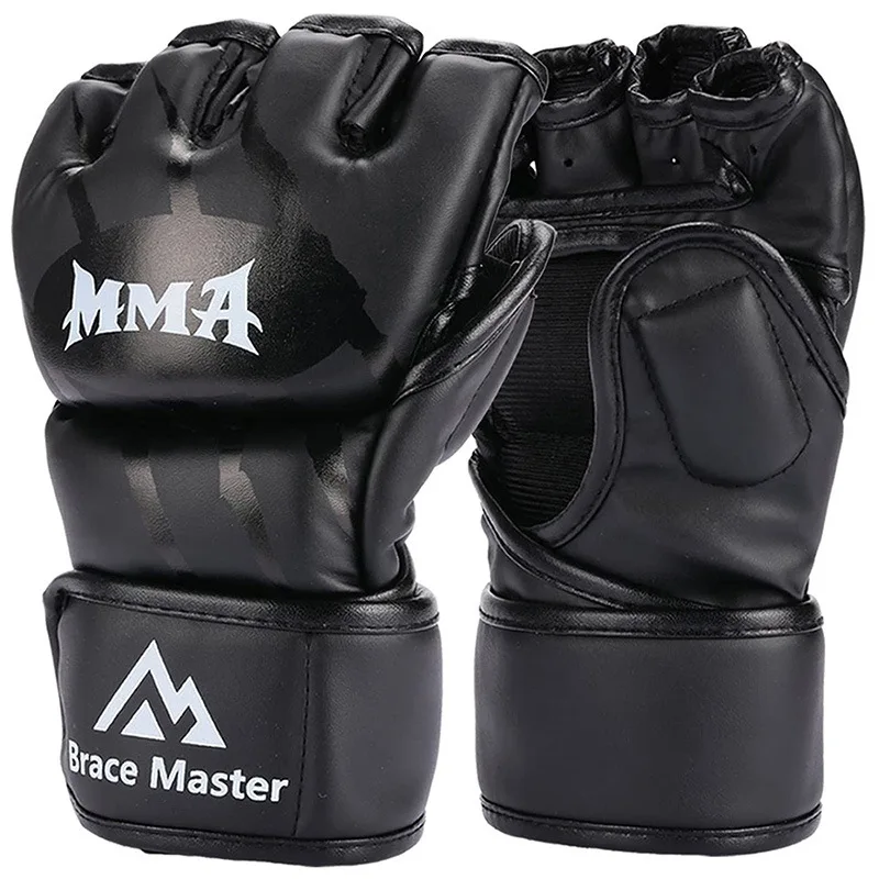 MMA Mixed Martial Arts Boxing Gloves UFC Half Finger Gloves Training Competition Fighting Gloves Mma Equipement Boxing Wraps