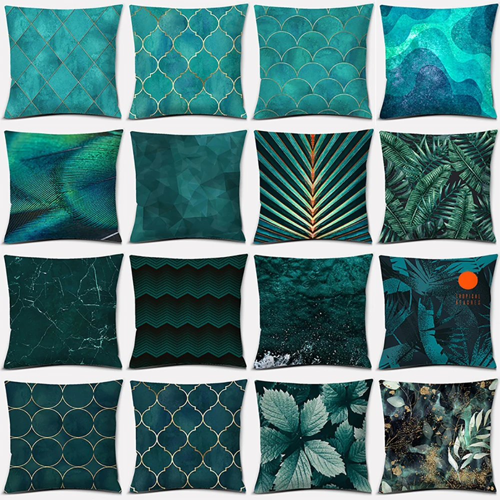 

Подарочная Подушка Tide Green Series, украшение для дома и офиса, подушка для спальни, дивана, Автомобильная подушка, наволочка