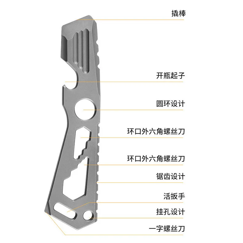 Imagem -03 - Multifuncional Chave de Fenda Pry Bar Crowbar Extrator de Unhas Window Breaker Outdoor Edc Ferramenta Abridor de Garrafas 135 mm Aço Inoxidável