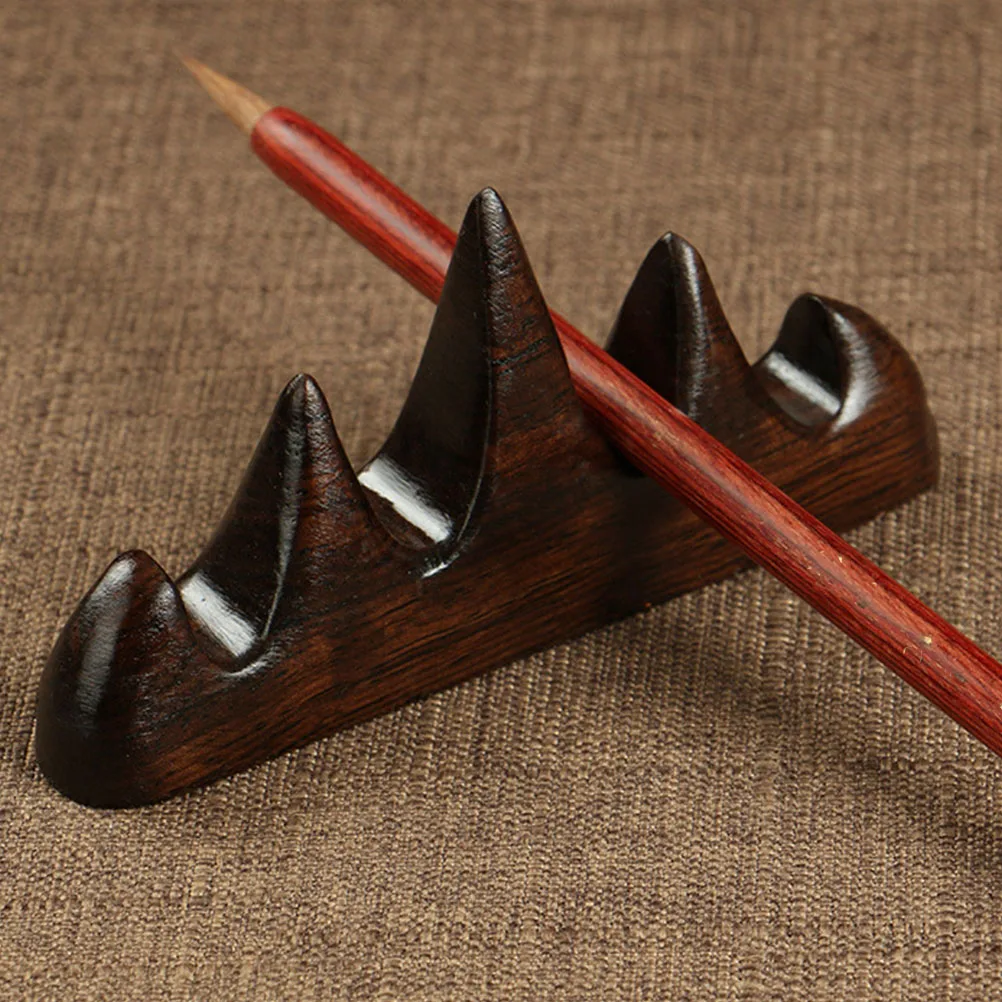 

Solid Wood Ink Holder Rack Calligraphy Pen Stand Redwood Shelf Desktop Storage Organizer Chinese Style Pen Holder Wooden