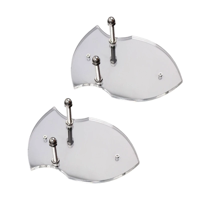 2 ชิ้นอะคริลิคดาบแกน Wall Bracket ขาตั้งจอแสดงผลแนวตั้งสำหรับตกแต่งบ้าน